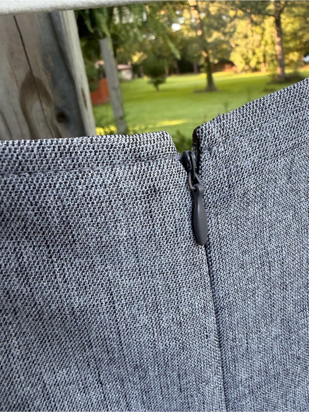 Kasper Silver-Gray V-Neck Midi Sheath Dress - Picture 7 of 7